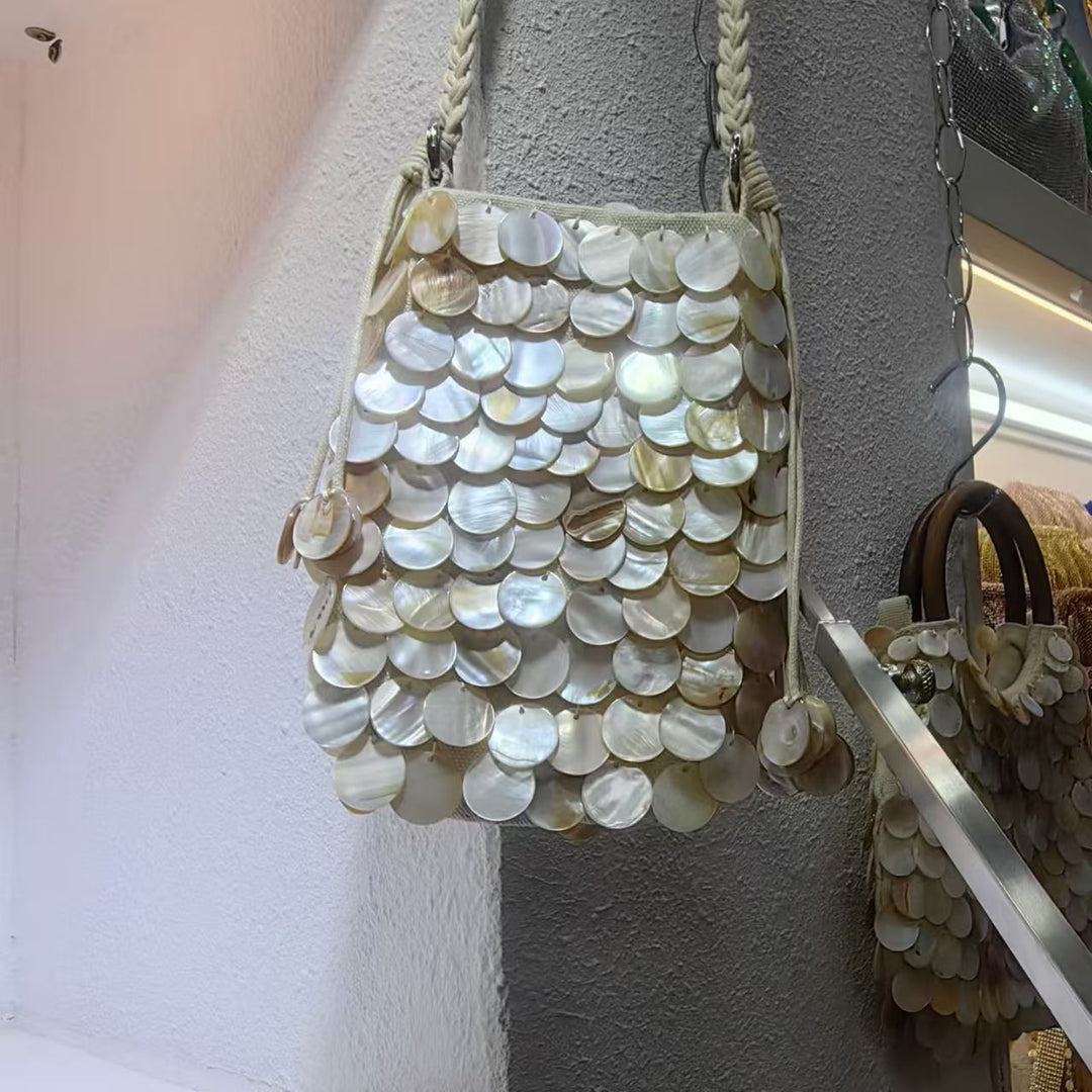 Elegant Shell-Embellished Crossbody Bag Kalsten