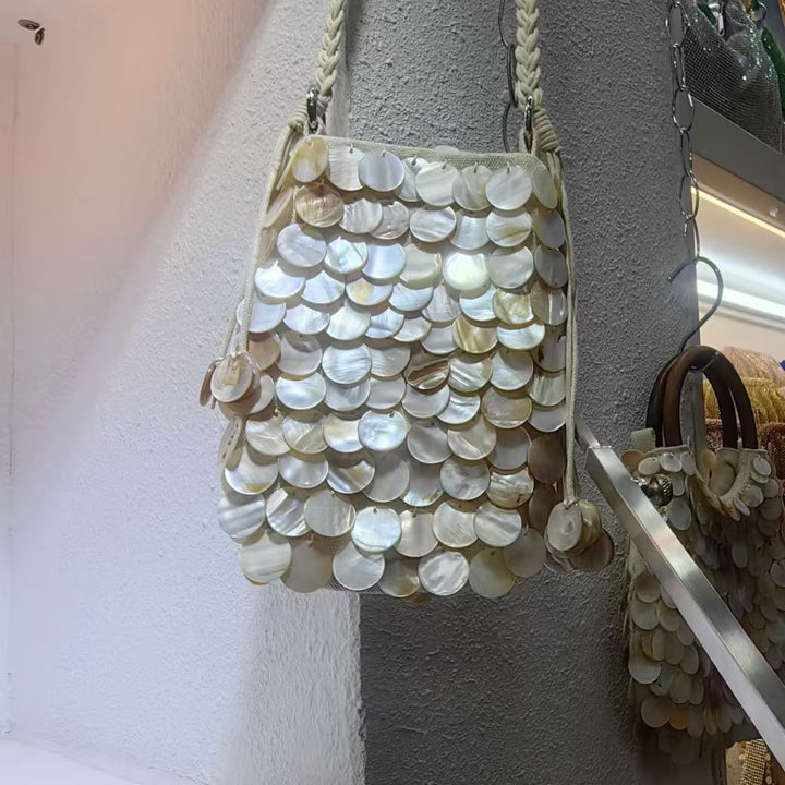 Elegant Shell-Embellished Crossbody Bag Kalsten