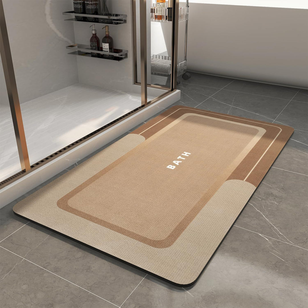 Modern Rectangular Non-Slip Bath Mat Kalsten