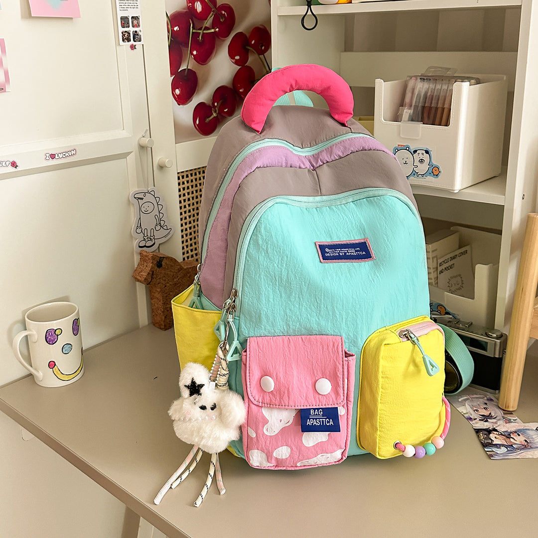 Colorful Multi-Pocket Backpack Kalsten