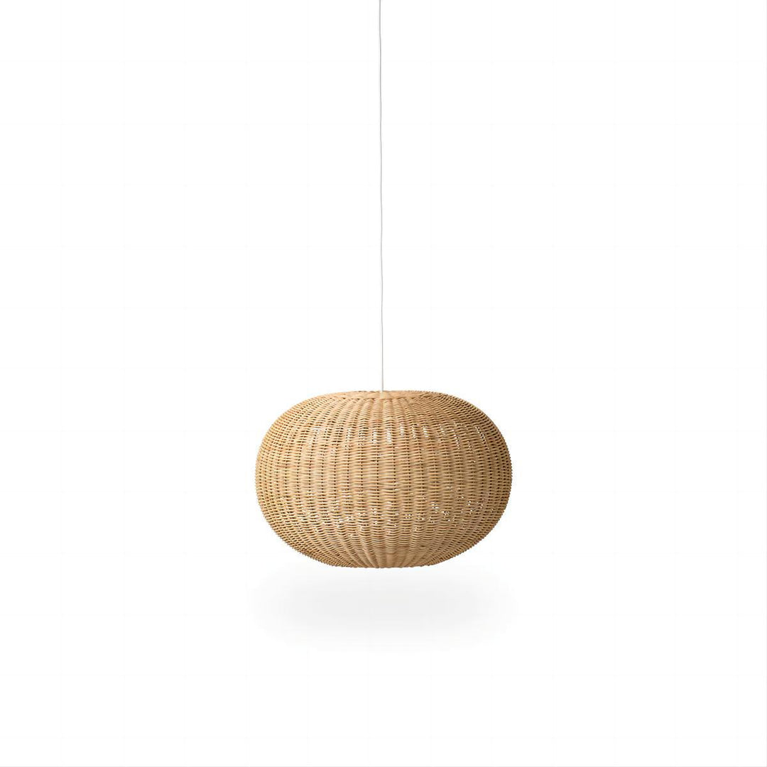 Stylish pendant lamp made from handwoven natural material Kalsten