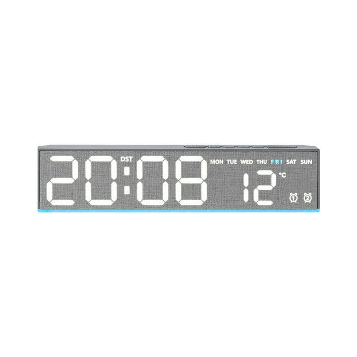 Digital alarm clock with wood look and temperature display Kalsten