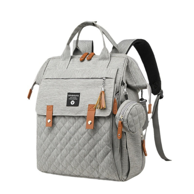 Multifunctional Quilted Diaper Backpack Kalsten