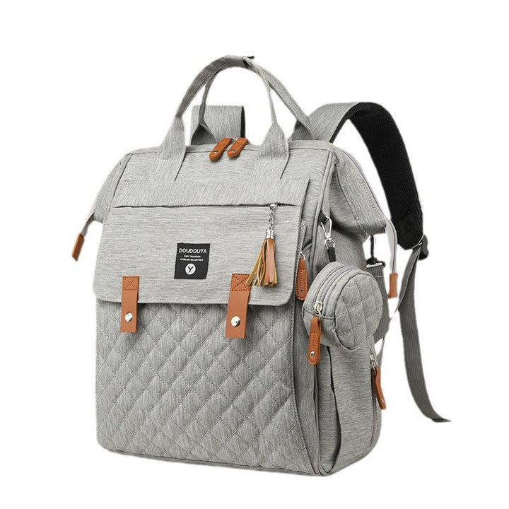 Multifunctional Quilted Diaper Backpack Kalsten