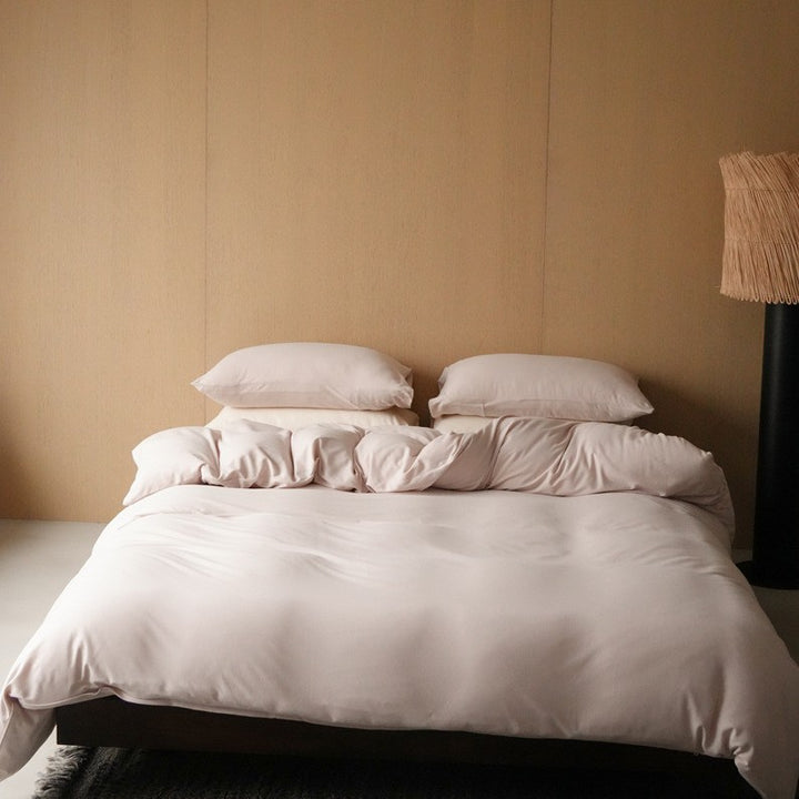 Extra-soft cotton satin duvet cover set with hotel finish and concealed zipper
