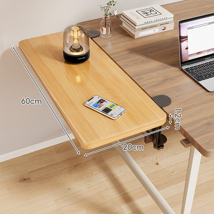 Clamp-On Adjustable Under-Desk Extension Work Surface