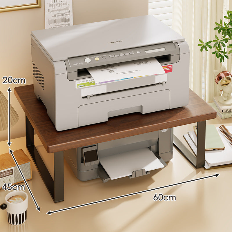 Compact TwoTier Wooden Desktop Printer and Monitor Riser