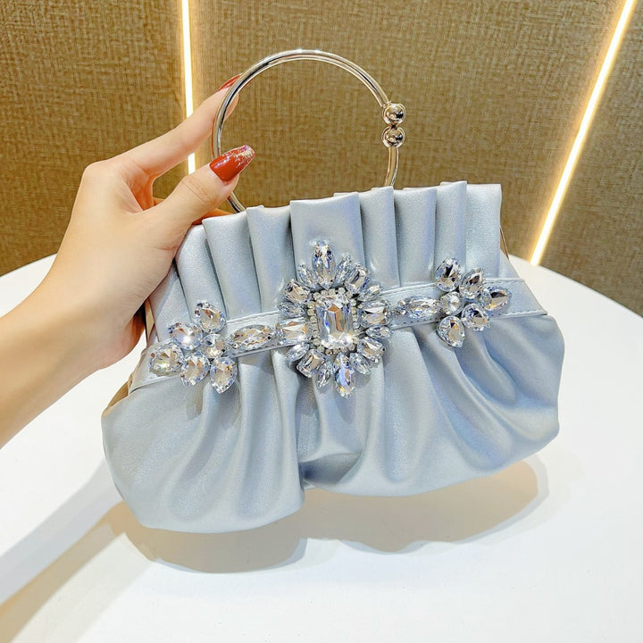 Elegant Ruched Evening Handbag