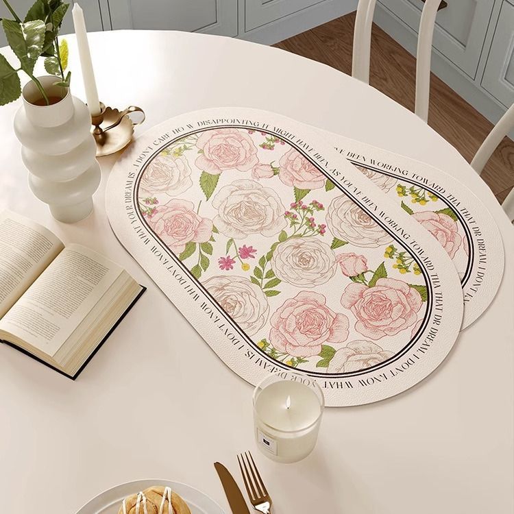 Floral-Themed Decorative Placemats Kalsten