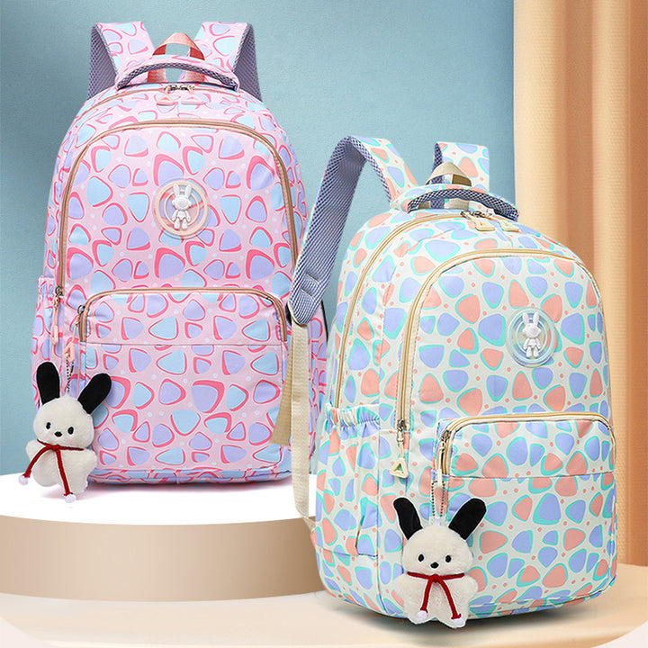 Cheerful school backpack with unique patterns and practical compartments Kalsten