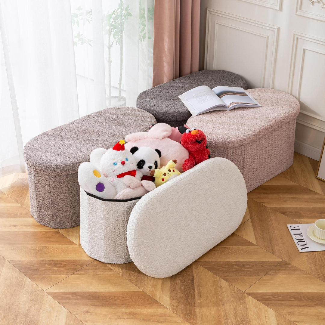 Plush Storage Ottoman Kalsten