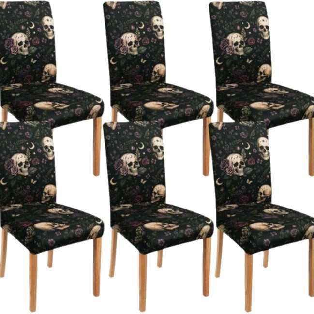 Stretch chair cover with Halloween motif elastic removable chair cover
