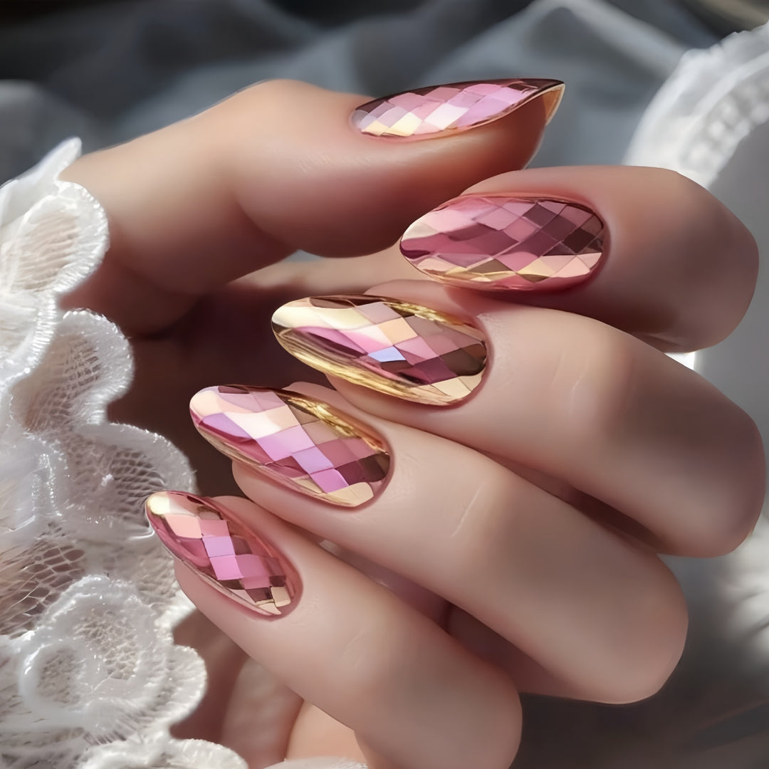 Artifical nails with Faceted Design Kalsten