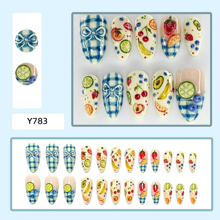 Artful Nail Tips Set with Leaf Accents Kalsten