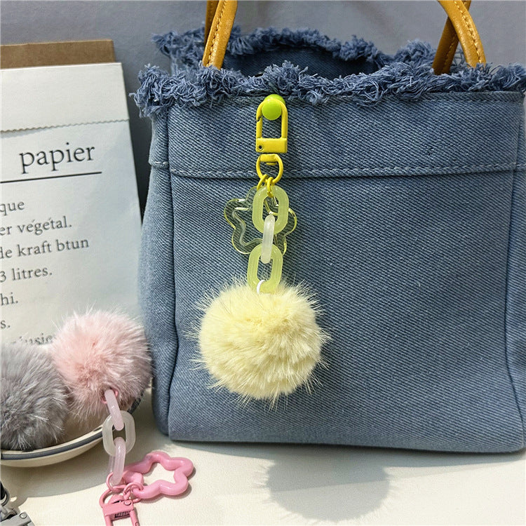 Cute Fuzzy Pom-Pom Keychain kalsten