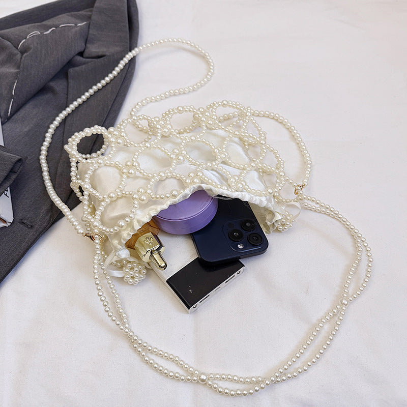 Beaded Drawstring Evening Purse