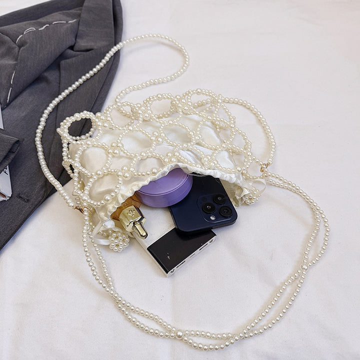 Beaded Drawstring Evening Purse