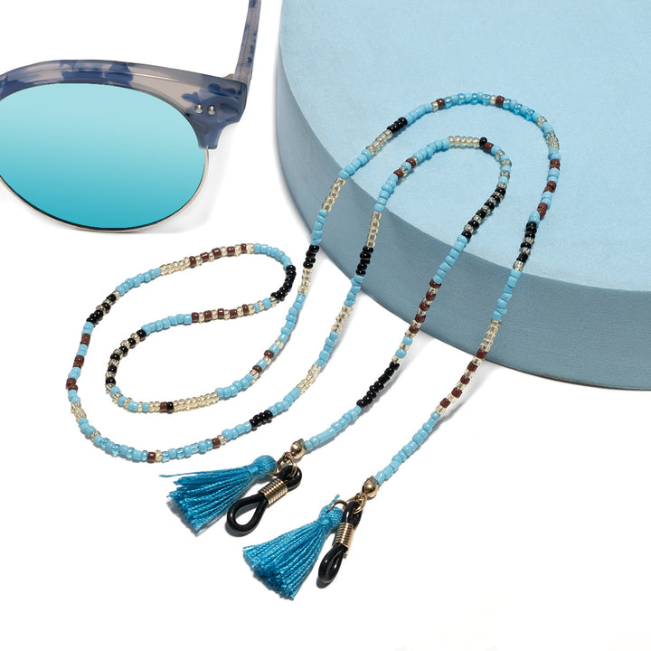 Designer Eyewear with Beaded Holder kalsten