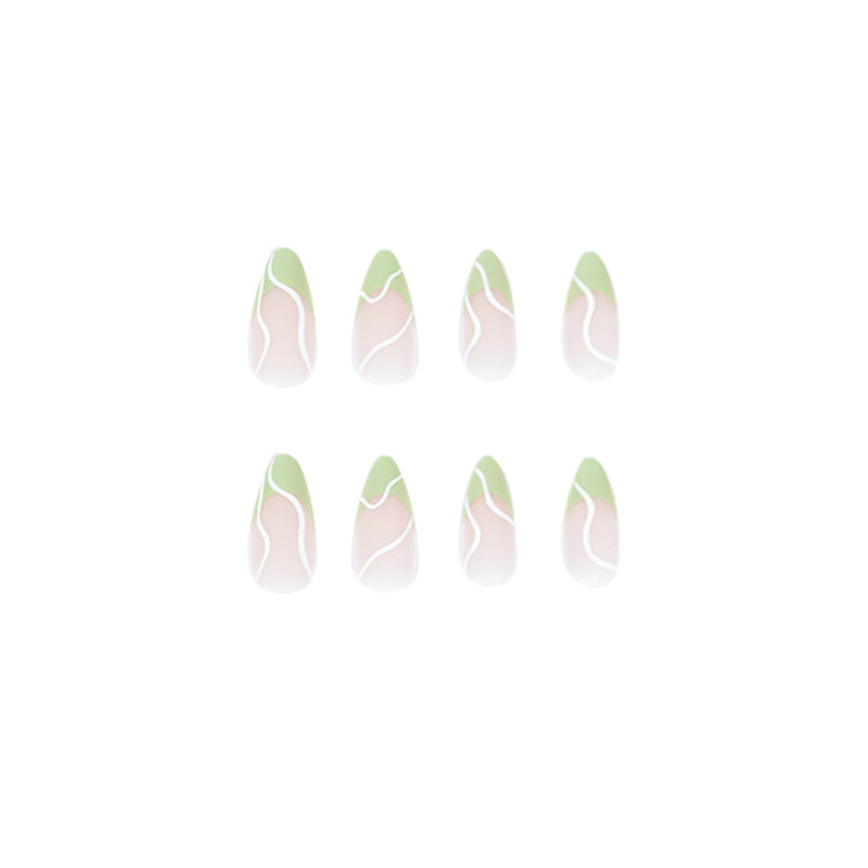 Elegant Artificial Nails with Floral and Modern Design Kalsten