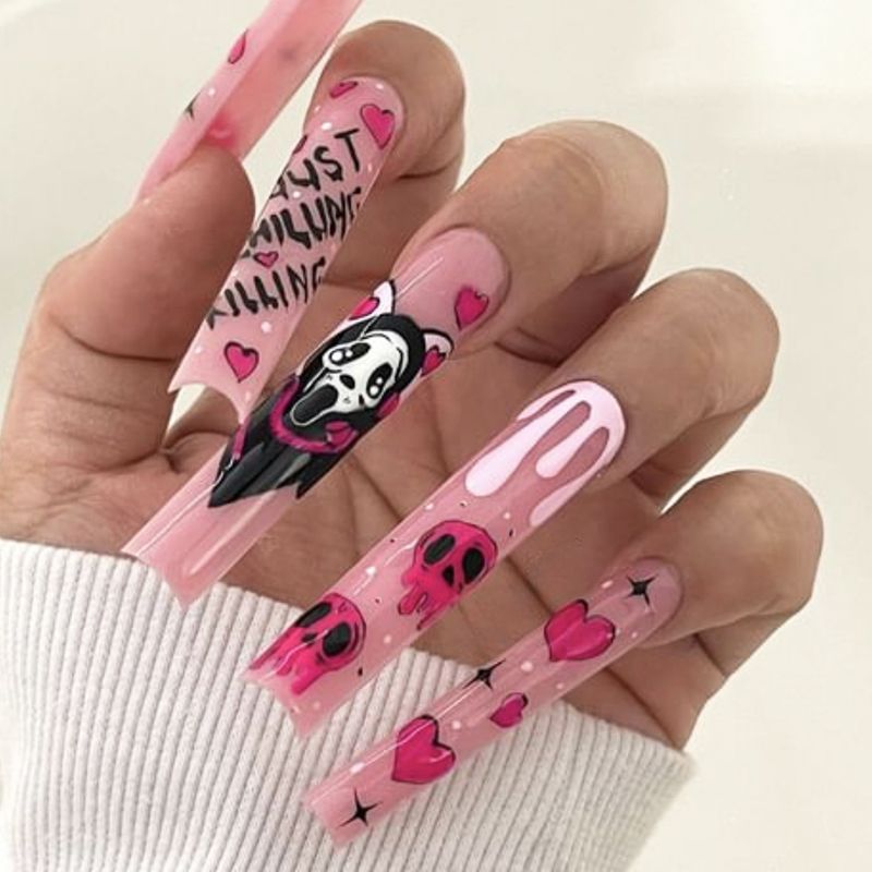 Halloween-Themed Press-On Nail Art Set Kalsten