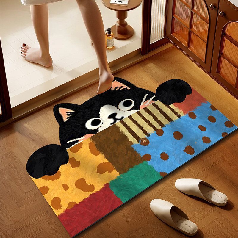 Cat-Themed Spa Bathroom Mat Kalsten