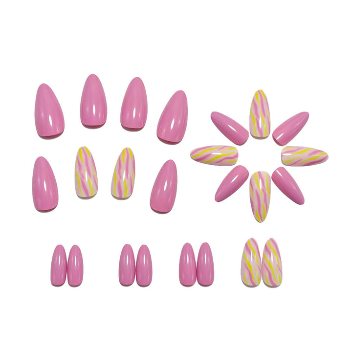 Artificial nails with modern graphic design Kalsten