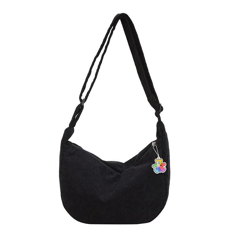 Casual Corduroy Shoulder Bag