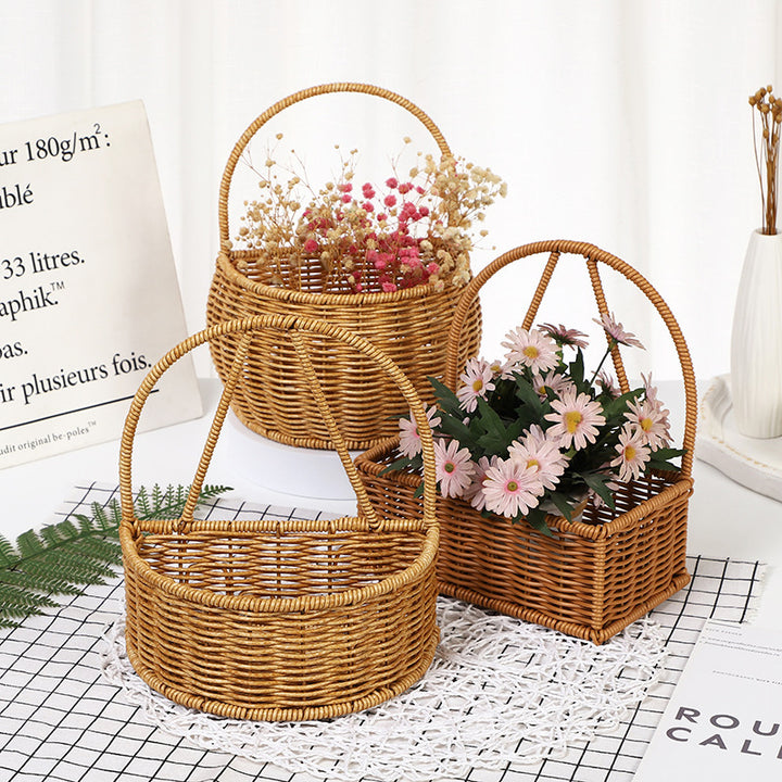 Handwoven Round Storage Basket Kalsten