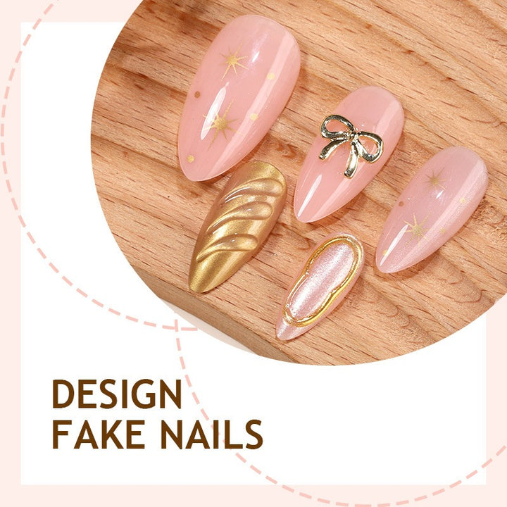 Artificial nail set with luxurious designs and glamorous accents Kalsten