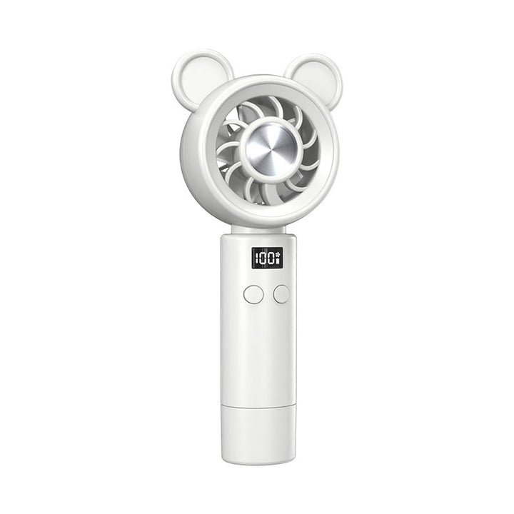 Unisex Portable Hand Fan in Cute Bear Design with Digital Display Kalsten
