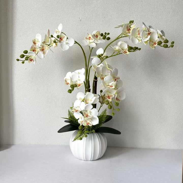 Elegant Faux Orchid Bouquet for Home Decor Display