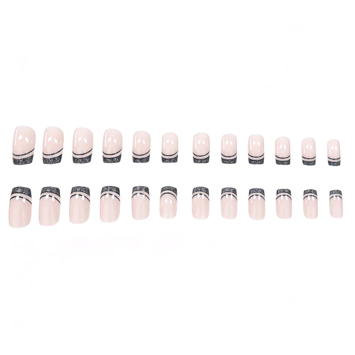 Elegant Glittery French Tip Nail Art Kalsten