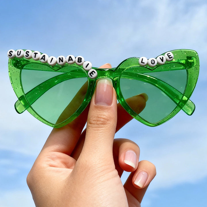 Playful Cat-Eye Sunglasses with Bead Accents Kalsten
