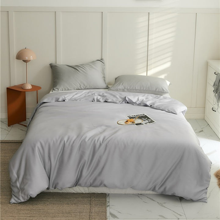 Luxurious Breathable Silk Duvet Cover Set With Hidden Zipper And Wrinkle Resistant Finish