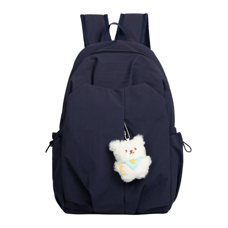 Backpack with High-Quality Craftsmanship and Cute Teddy Pendant Kalsten