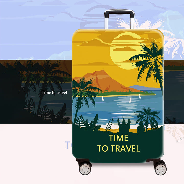 Women's Hard Shell Suitcase with Tropical Vacation Design Kalsten