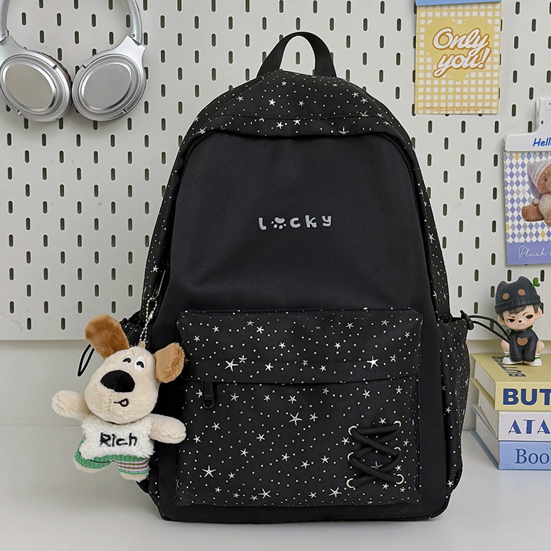 Stylish Star-Printed School Backpack Kalsten 1791205171