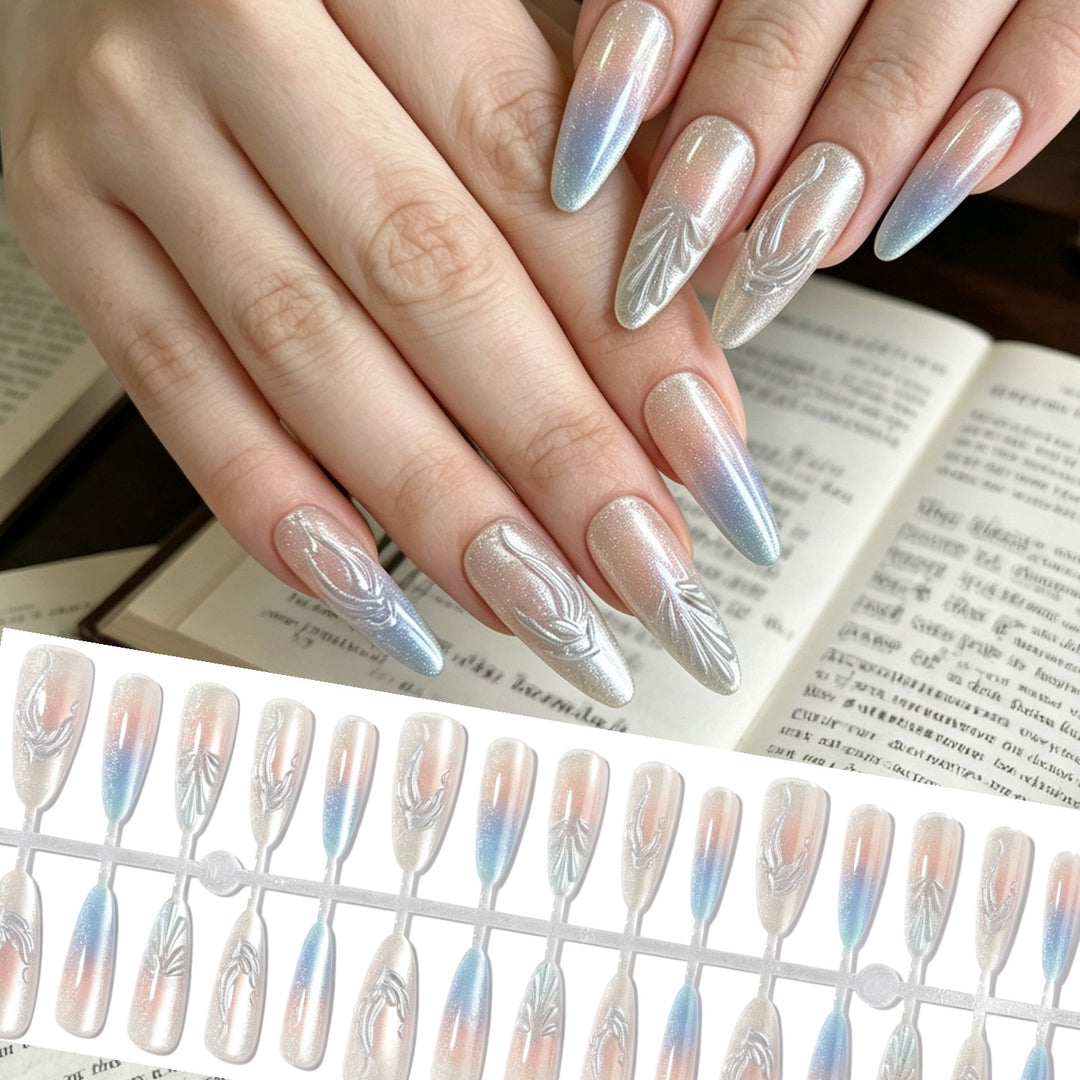 Artistic Long Stiletto Press-On Nails