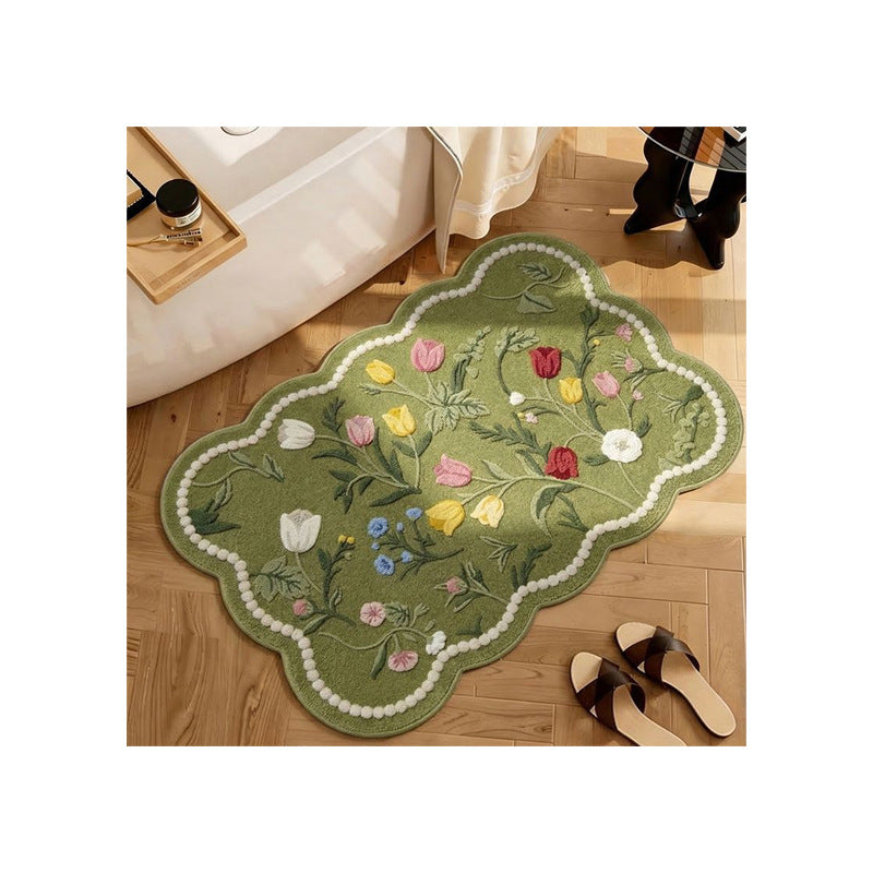 Decorative Floral Bath Mat Kalsten