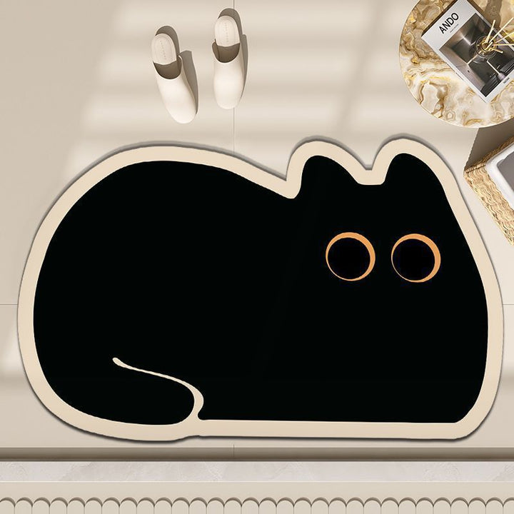 Cat-Shaped Bathroom Mat