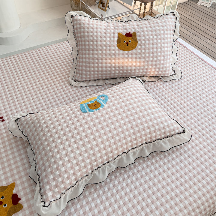 Women's cuddly blanket with playful panda motif and high-quality cotton surface Kalsten
