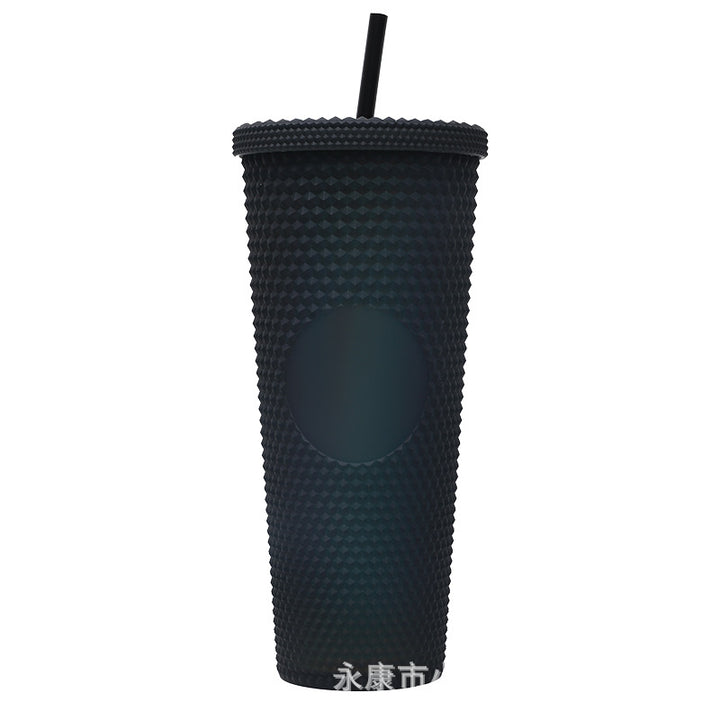 Ladies High-Quality Glitter Drinking Cup with Leak-Proof Lid and Integrated Straw Kalsten