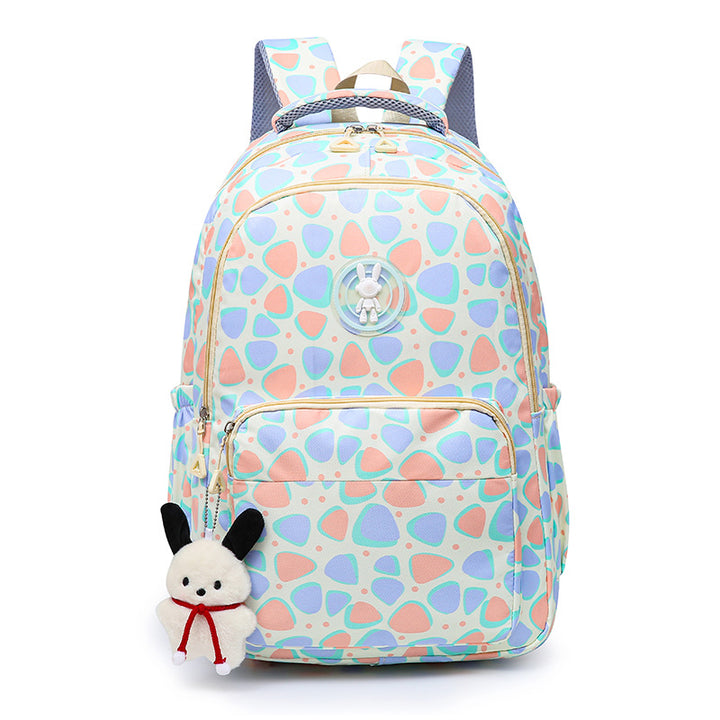 Cheerful school backpack with unique patterns and practical compartments Kalsten