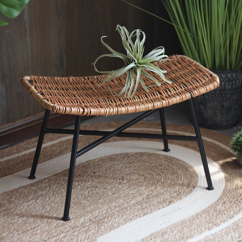 Modern Stool made of woven rattan Kalsten