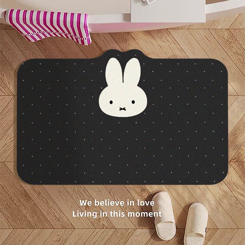 Cute Cartoon Cat-Themed Bath Rug