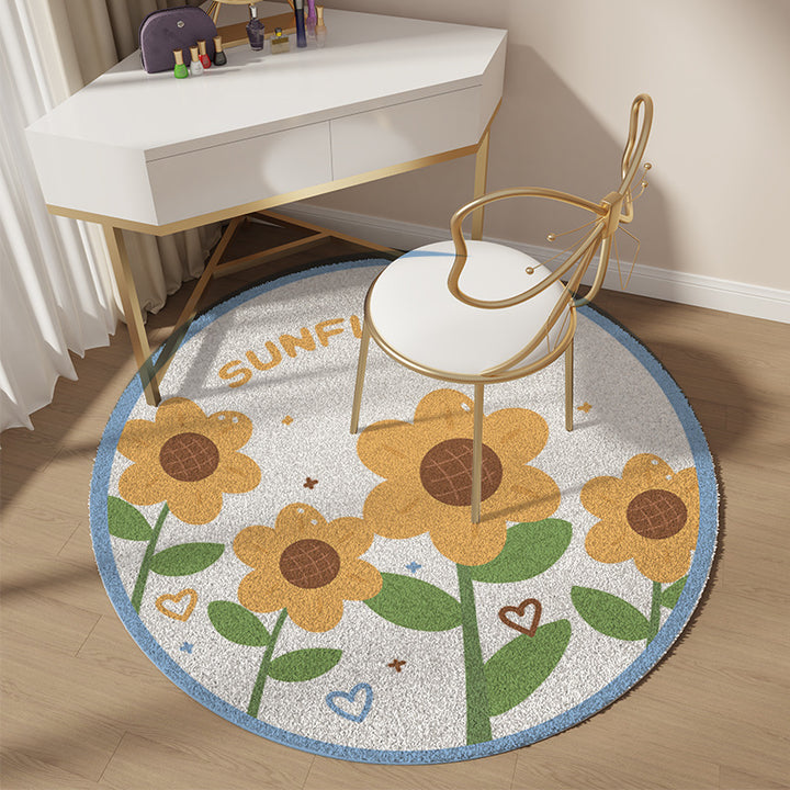 Playful Flower-Shaped Area Rug
