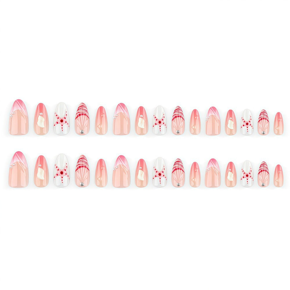 Elegant sea motif artificial nails Kalsten
