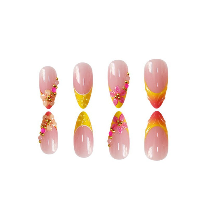 Decorative Floral Press-On Nail Extensions Kalsten