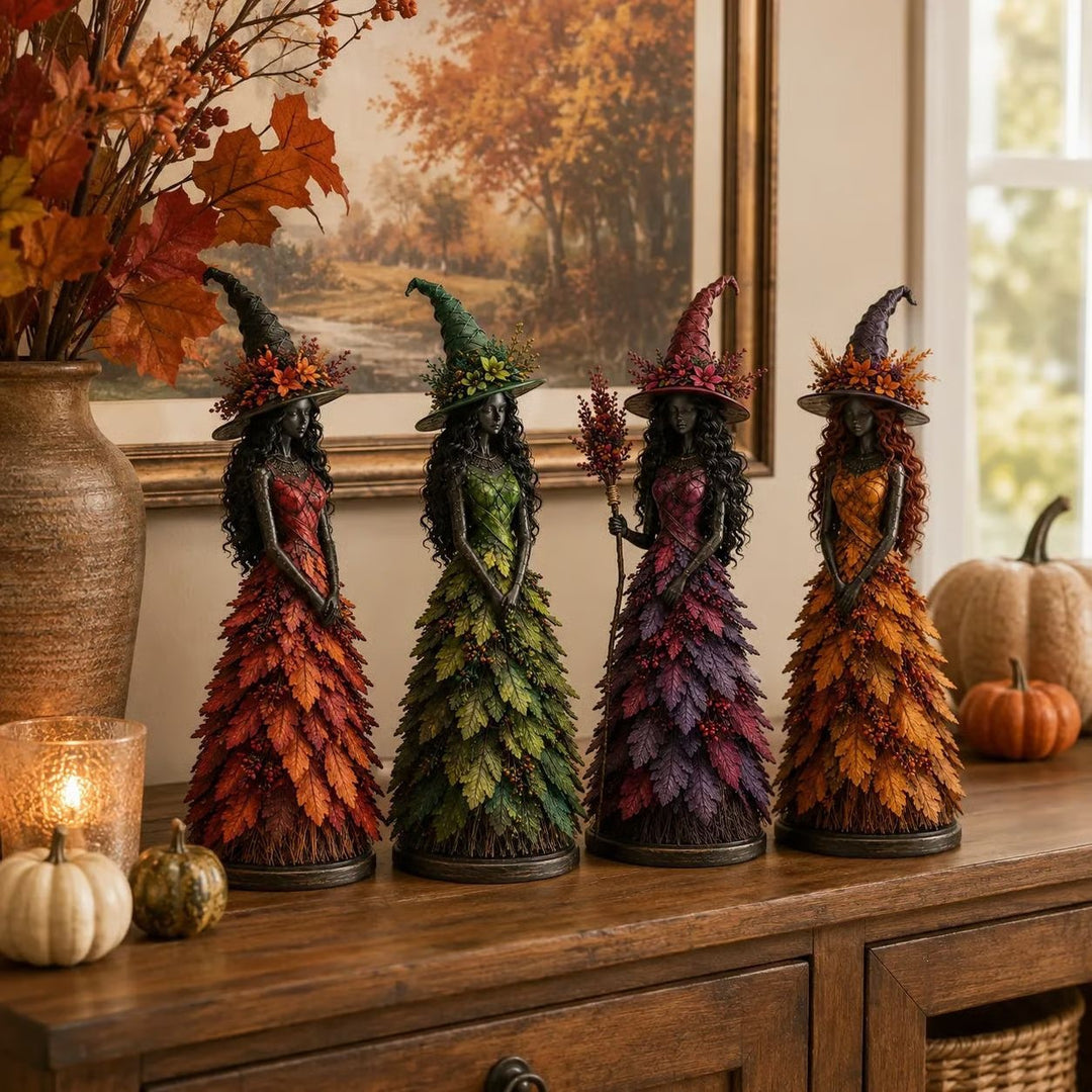 Enchanting Leafy Witch Figurine Kalsten