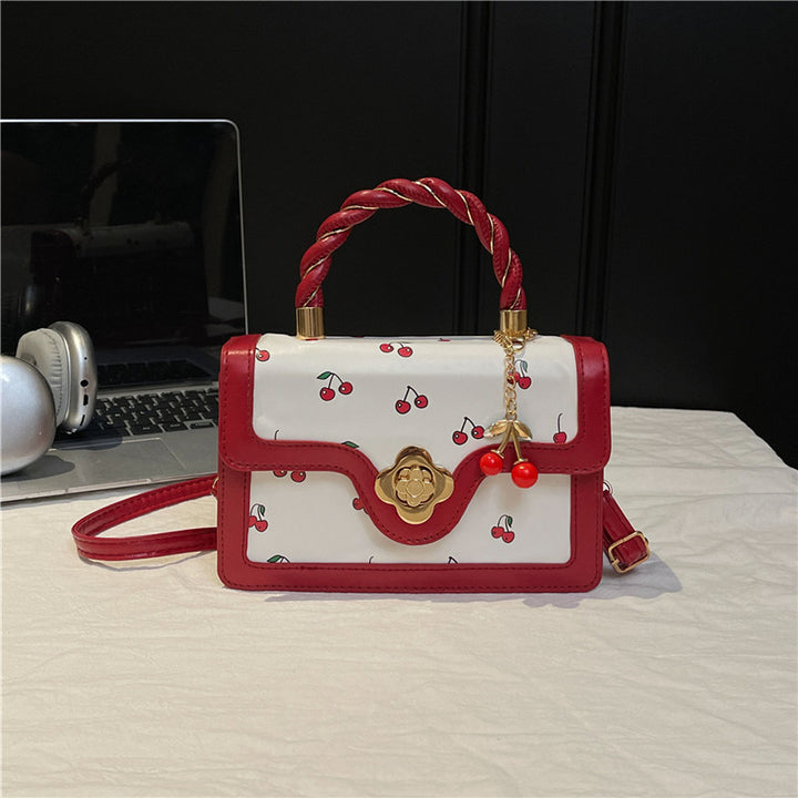 Playful Cherry Print Mini Satchel Handbag Kalsten